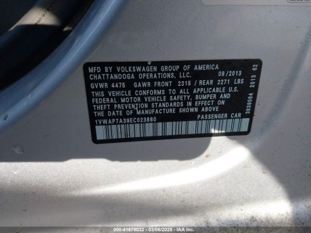 1VWAP7A39EC023880 Volkswagen Passat 2.5l S