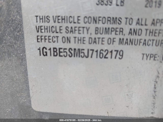 1G1BE5SM5J7162179 Chevrolet Cruze Lt Auto