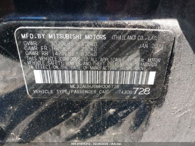 2021 MITSUBISHI MIRAGE ML32AUHJ6MH006728 Photo 8