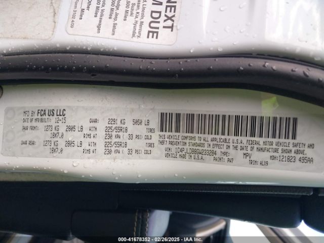 1C4PJLDB8GW233284 Jeep Cherokee Limited