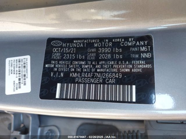 KMHLR4AF7NU266849 Hyundai Elantra N Line