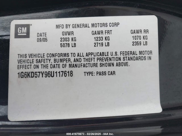 2006 CADILLAC DTS 1G6KD57Y96U117618 Photo 8