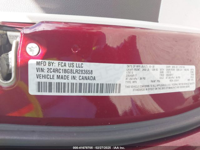 2C4RC1BG8LR283658 Chrysler Pacifica Touring L