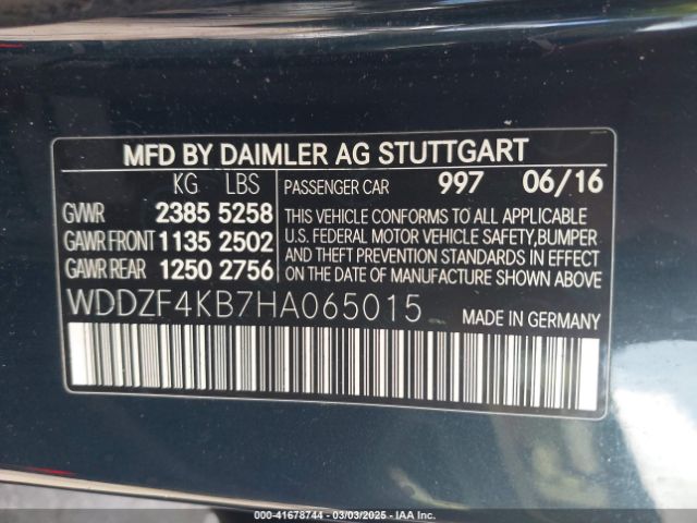 2017 MERCEDES-BENZ E 300 WDDZF4KB7HA065015 Photo 8