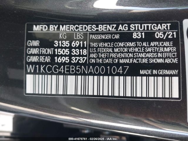 2022 MERCEDES-BENZ EQS 580 W1KCG4EB5NA001047 Photo 8