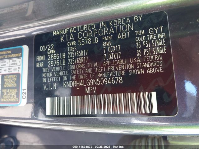 2022 KIA SORENTO HYBRID KNDRH4LG9N5094678 Photo 8
