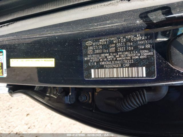 KMHGN4JEXHU178323 Genesis G80 3.8