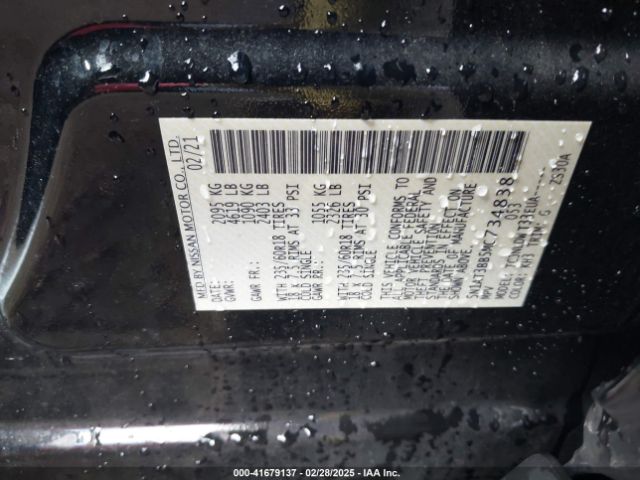 5N1AT3BB5MC734838 Nissan Rogue Sv Intelligent Awd