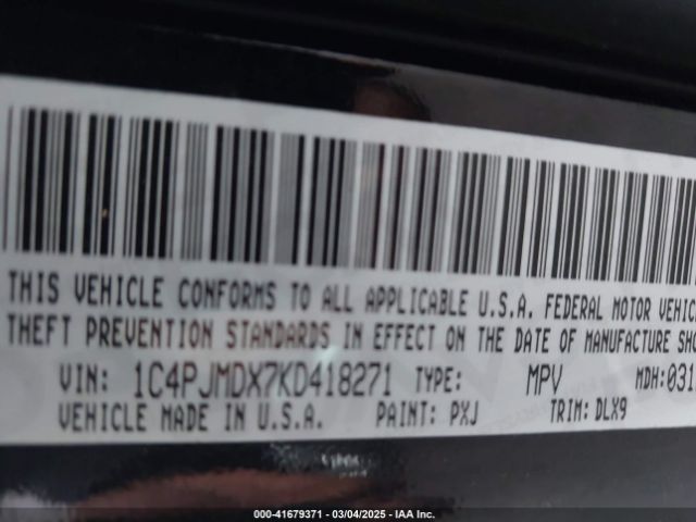 1C4PJMDX7KD418271 Jeep Cherokee Limited 4x4