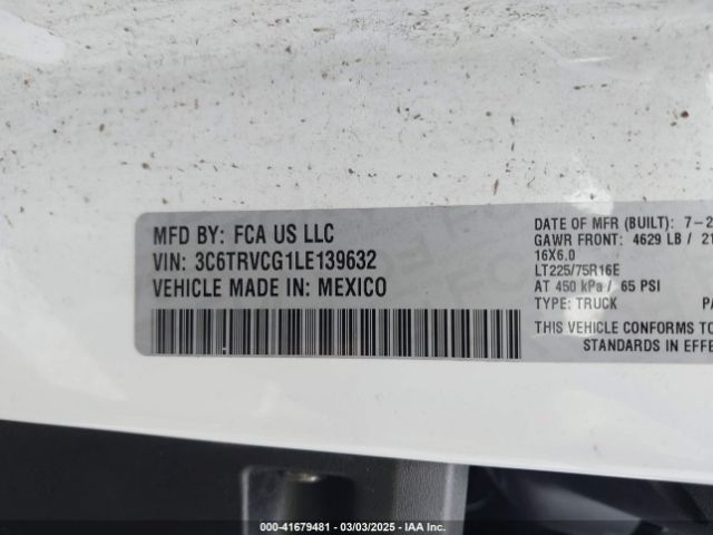 3C6TRVCG1LE139632 RAM Promaster 2500