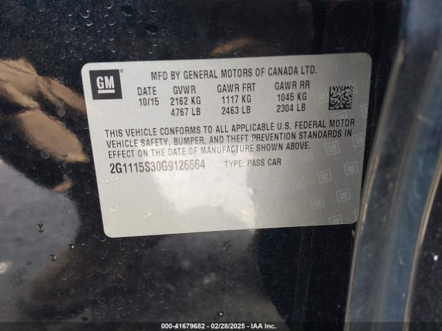 2G1115S30G9126664 Chevrolet Impala 2lt