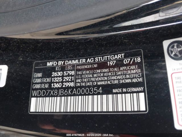 WDD7X8JB6KA000354 Mercedes-Benz Amg Gt 63 4-door Coupe