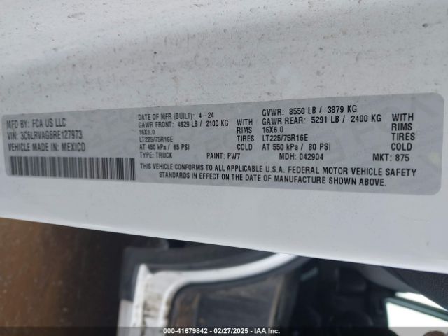 3C6LRVAG6RE127973 RAM Promaster 1500 Slt Low Roof 136 Wb