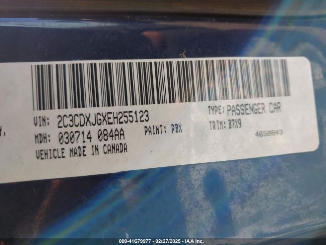 2C3CDXJGXEH255123 Dodge Charger Sxt