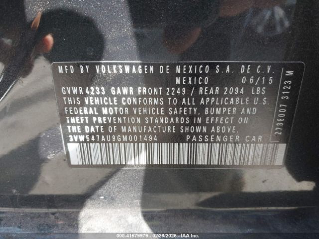 3VW547AU9GM001494 Volkswagen Golf Gti Autobahn W/performance Package 4-door