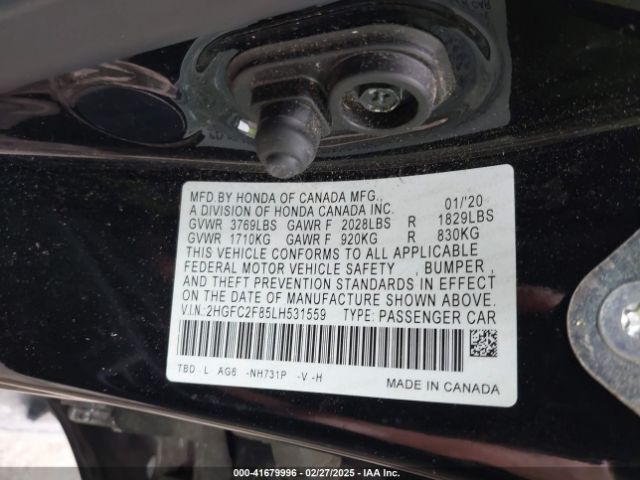 2HGFC2F85LH531559 Honda Civic Sport