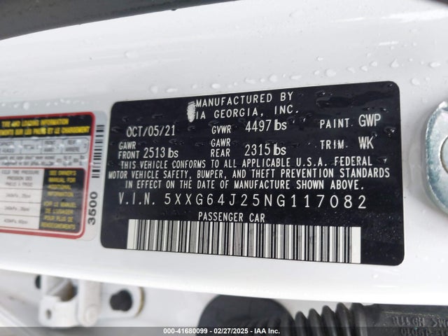 5XXG64J25NG117082 KIA K5 Gt-line
