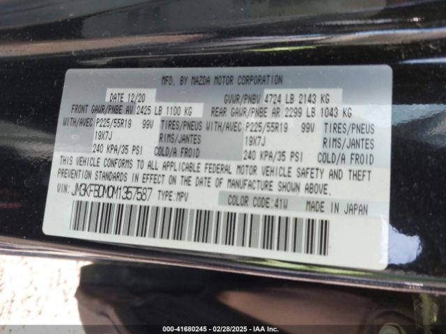 JM3KFBDM0M1357587 Mazda Cx-5 Grand Touring