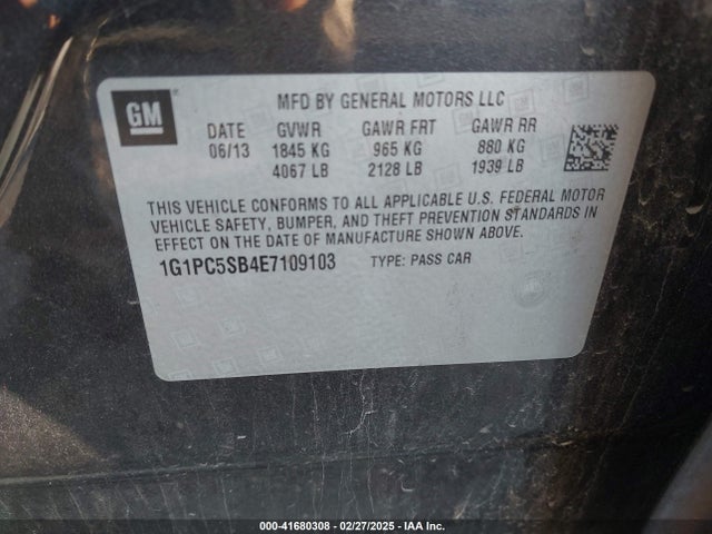 Chevrolet Cruze 1lt Auto 2014 1G1PC5SB4E7109103 Image 9