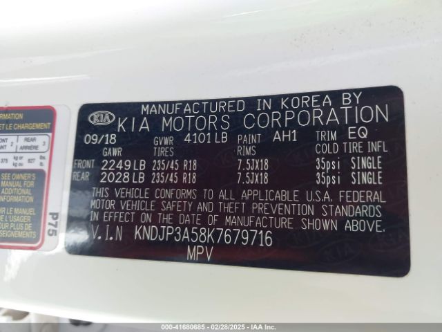 KNDJP3A58K7679716 KIA SOUL +