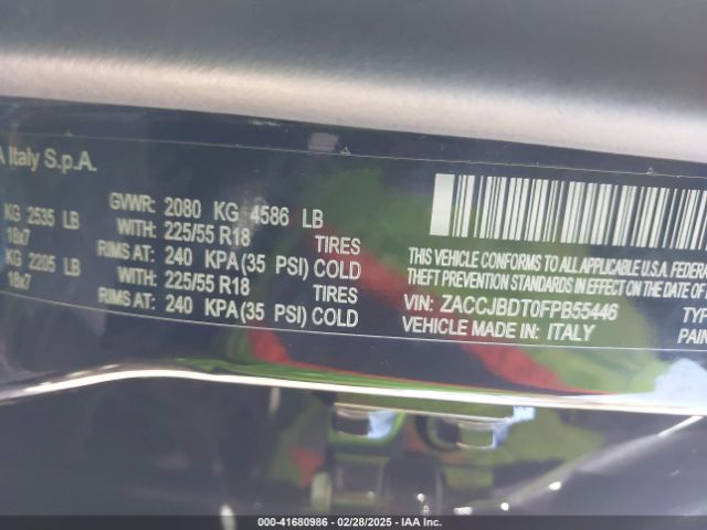 2015 JEEP RENEGADE ZACCJBDT0FPB55446 Photo 8