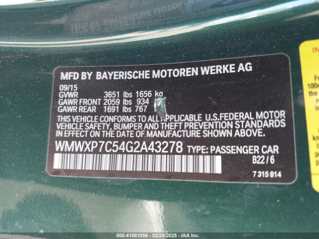 WMWXP7C54G2A43278 Mini Hardtop Cooper S
