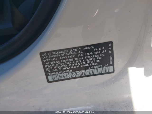 1VWMA7A3XLC002595 Volkswagen Passat 2.0t R-line