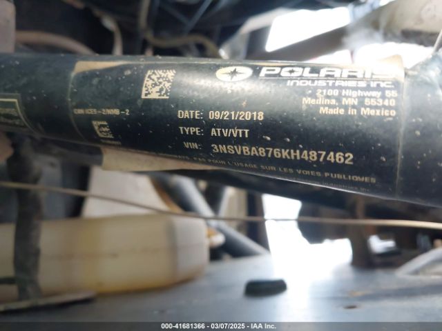 2019 POLARIS RZR 3NSVBA876KH487462 Photo 9