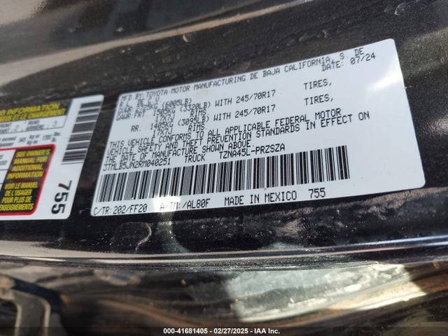 3TMLB5JN2RM040251 Toyota Tacoma Sr5