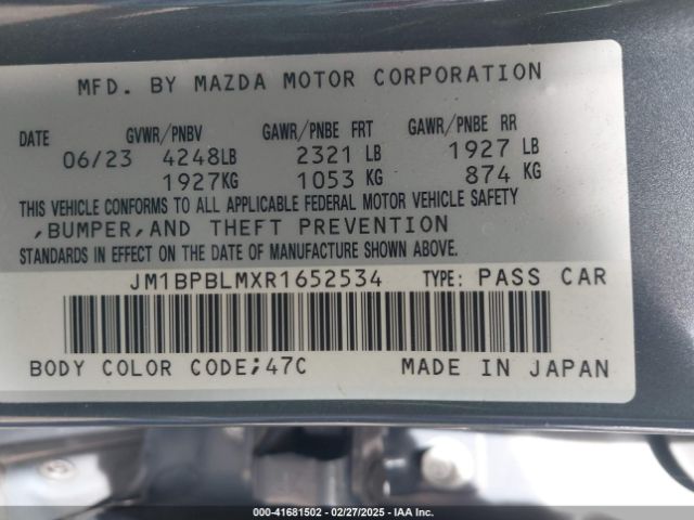 JM1BPBLMXR1652534 Mazda Mazda3 Hatchback 2.5 S Carbon Edition