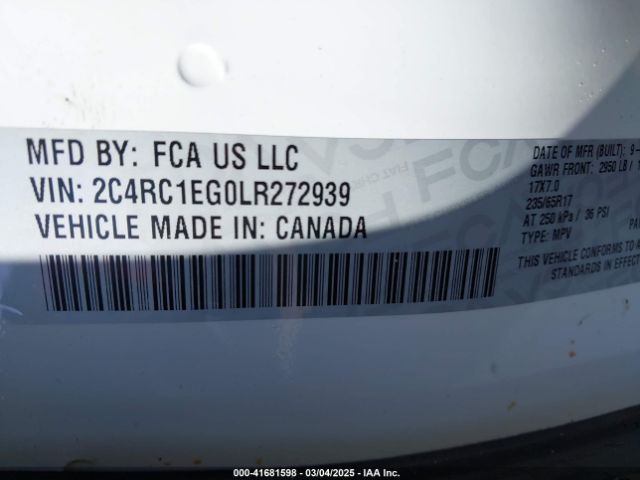 2C4RC1EG0LR272939 Chrysler Pacifica Touring L Plus