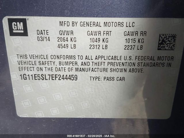 1G11E5SL7EF244459 Chevrolet MALIBU 2LT