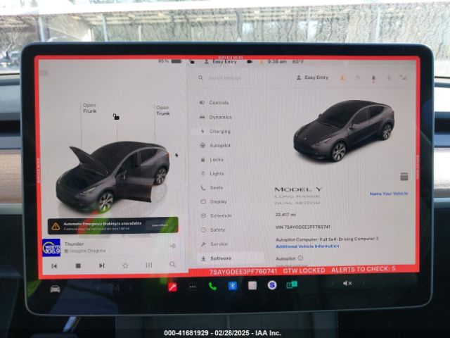 7SAYGDEE3PF760741 Tesla Model Y Awd/long Range Dual Motor All-wheel Drive