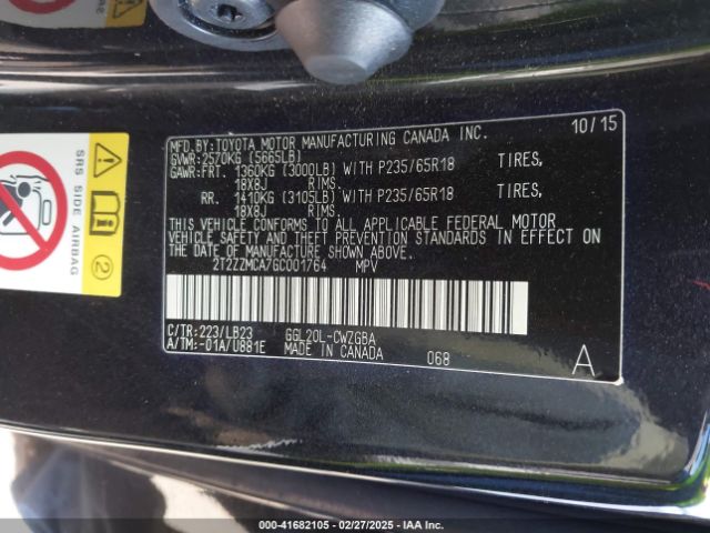 2T2ZZMCA7GC001764 Lexus RX 350
