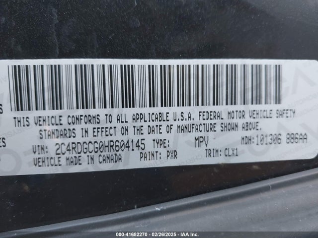 Dodge Grand Caravan Sxt 2017 2C4RDGCG0HR604145 Image 9