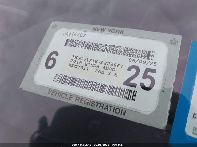 1HGCV1F18JA228667 Honda ACCORD LX