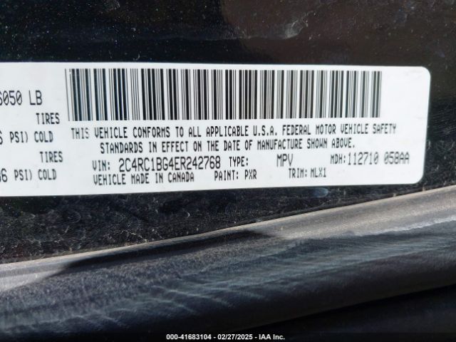 2014 CHRYSLER TOWN & COUNTRY 2C4RC1BG4ER242768 Photo 8