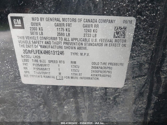 Chevrolet EQUINOX LT 2017 2GNFLFEK4H6131246 Image 9