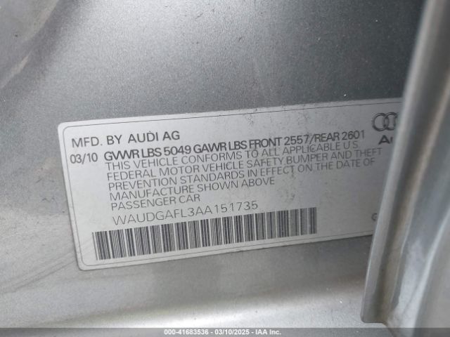 2010 AUDI S4 WAUDGAFL3AA151735 Photo 8