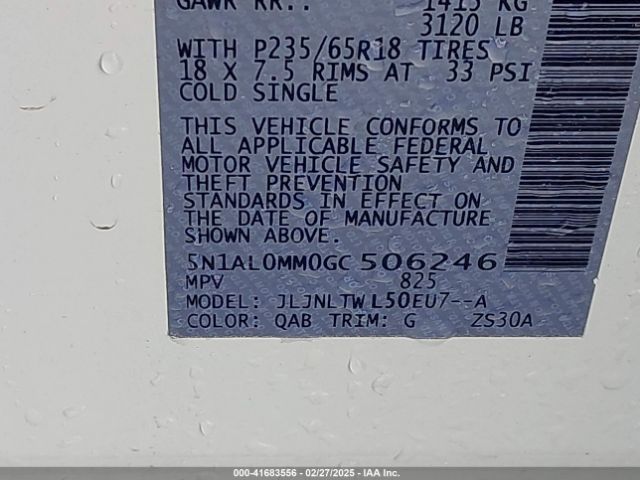 5N1AL0MM0GC506246 Infiniti QX60