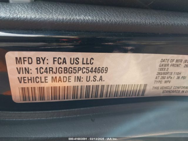 1C4RJGBG5PC544669 Jeep Grand Cherokee Limited 4x2