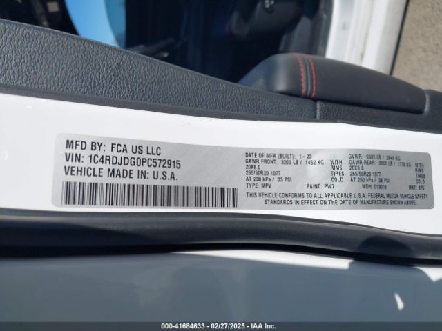 2023 DODGE DURANGO 1C4RDJDG0PC572915 Photo 8