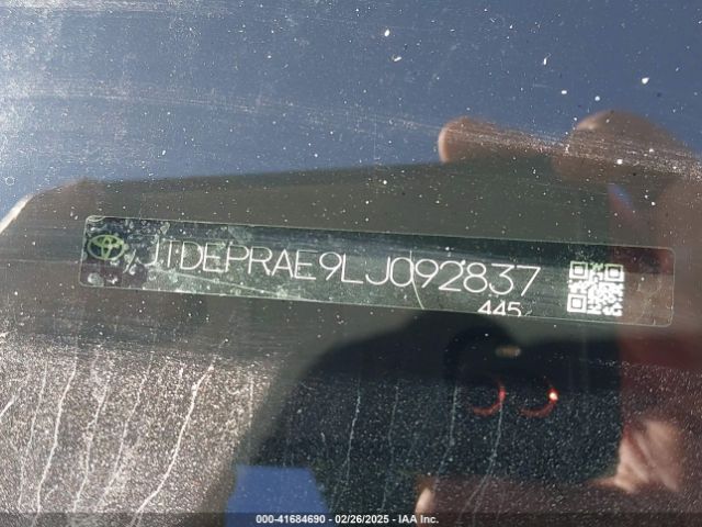 JTDEPRAE9LJ092837 Toyota COROLLA LE