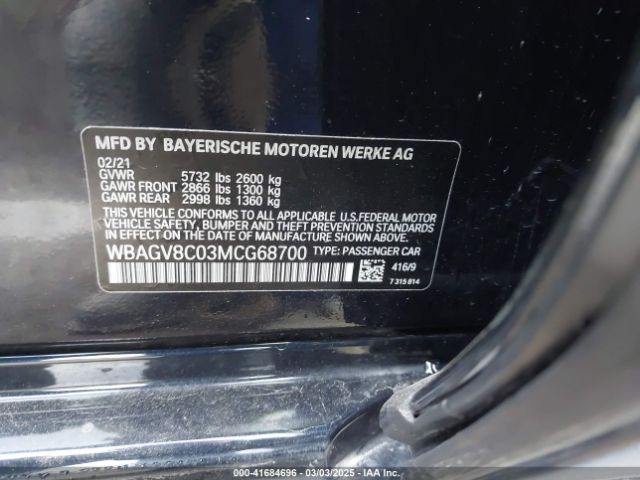 WBAGV8C03MCG68700 BMW M850i Gtan Coupe Xdrive