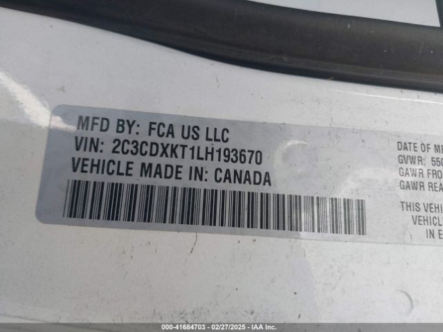 2020 DODGE CHARGER 2C3CDXKT1LH193670 Photo 8