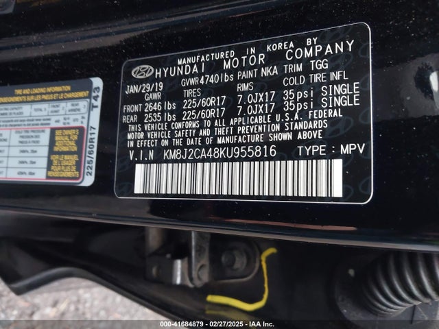Hyundai TUCSON SE 2019 KM8J2CA48KU955816 Image 9