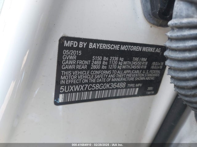 5UXWX7C58G0K36488 BMW X3 Xdrive35i