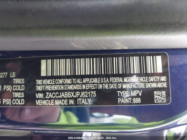 ZACCJABBXJPJ62175 Jeep Renegade Latitude Fwd
