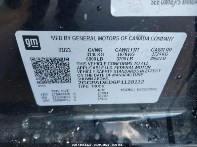 2GCPADED6P1128112 Chevrolet Silverado 1500 2wd  Short Bed Rst