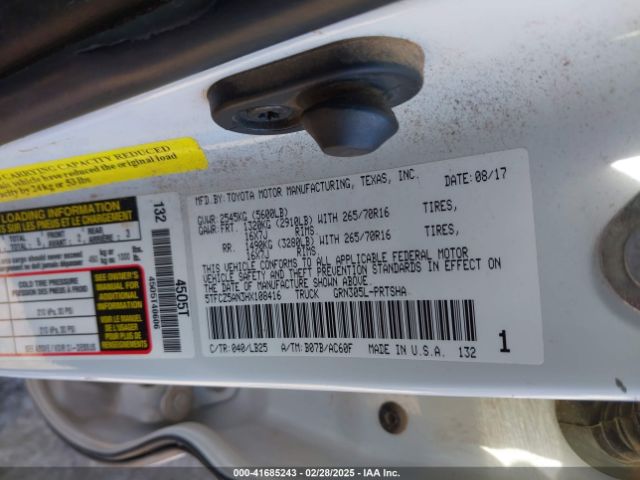 5TFCZ5AN3HX108416 Toyota Tacoma Trd Pro